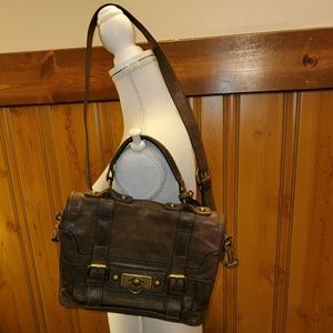 FRYE MEDIUM DARK BROWN CAMERON MESSENGER CROSSBODY